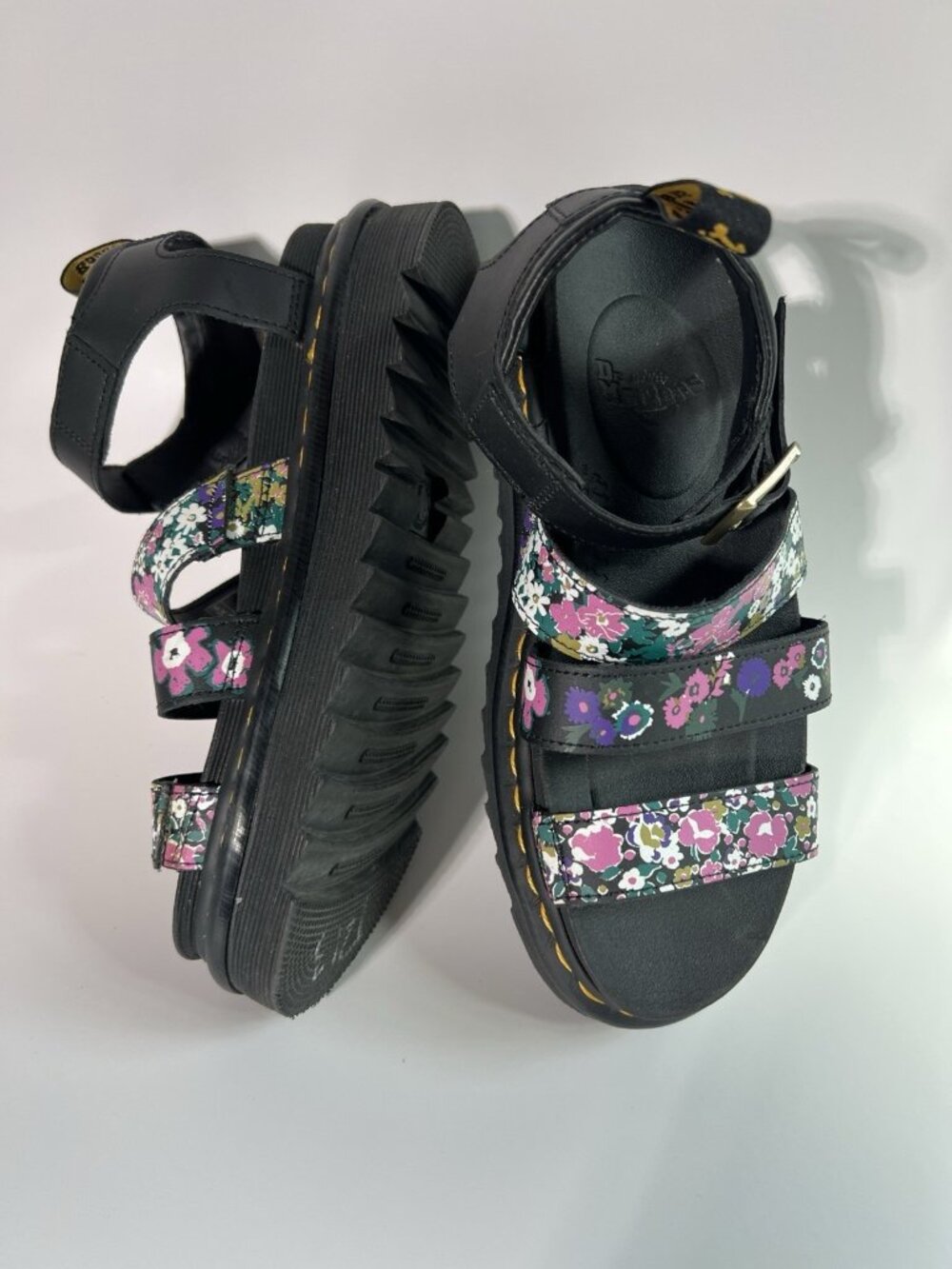 Dr Martens Blaire Women's Floral Print Leather Platform Gladiator Sandals US 8 - Picture 8 of 16